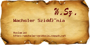 Wachsler Szidónia névjegykártya